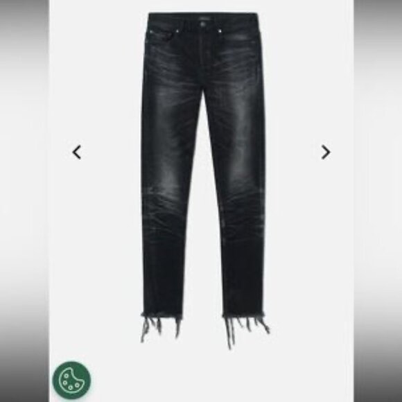 Men's John Elliott Cast 2 Season 10 Antique Daze Black Denim Jeans, NWOT, Raw He - Picture 1 of 14